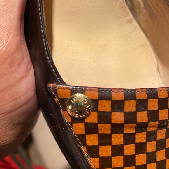 Louis Vuitton Damier Checkered Heels Size 38.5 - Picture 2 of 8